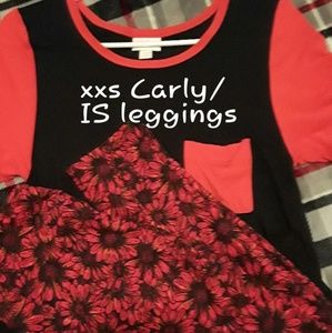 Lularoe Carly Dress and Os Leggings